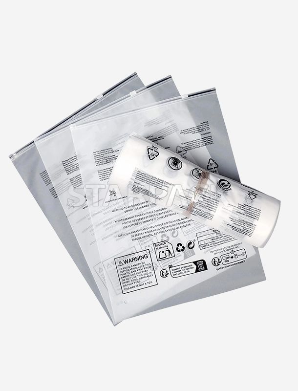 Sacs &agrave; fermeture &eacute;clair enti&egrave;rement biod&eacute;gradables