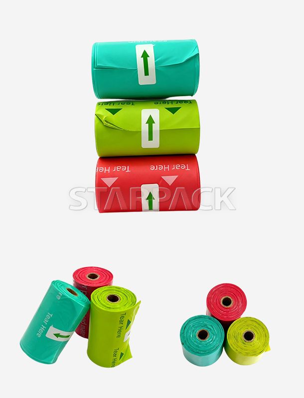 Pochettes plates enti&egrave;rement biod&eacute;gradables en rouleau