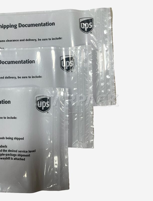 Enveloppes de liste de colisage PE en rouleau (pochettes de bordereau de transport avec fermeture &eacute;c