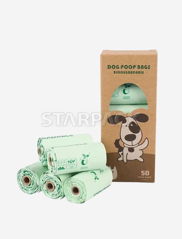 Sacs &agrave; crottes pour animaux de compagnie 100&nbsp;% compostables et biod&eacute;gradables