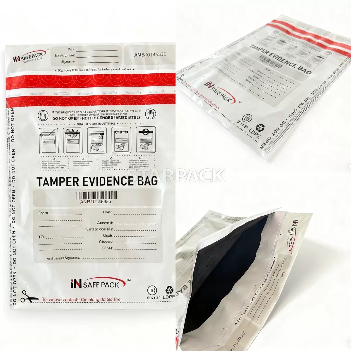 Sacs de s&eacute;curit&eacute; inviolables en PE (tra&ccedil;ables et robustes) Protection robuste)